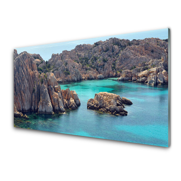 Plexiglas® Wall Art Gulf landscape blue grey