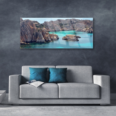 Plexiglas® Wall Art Gulf landscape blue grey