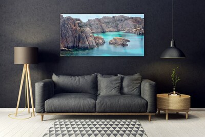 Plexiglas® Wall Art Gulf landscape blue grey