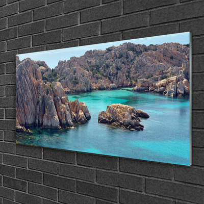 Plexiglas® Wall Art Gulf landscape blue grey