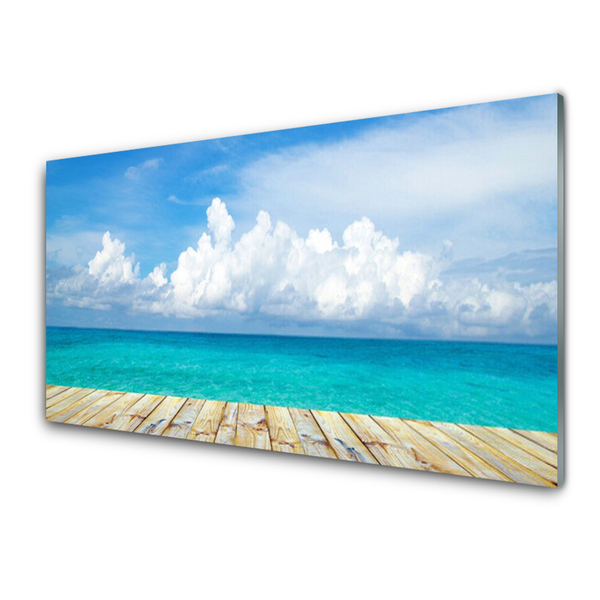 Plexiglas® Wall Art Sea landscape blue