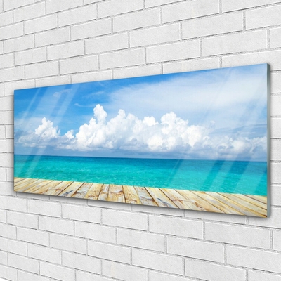 Plexiglas® Wall Art Sea landscape blue