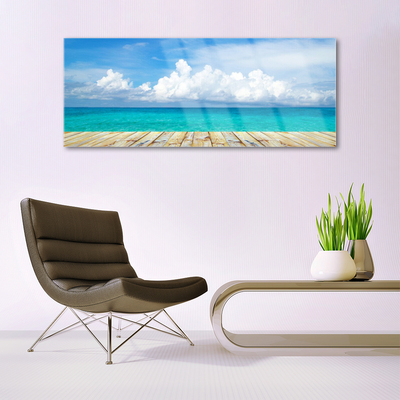 Plexiglas® Wall Art Sea landscape blue