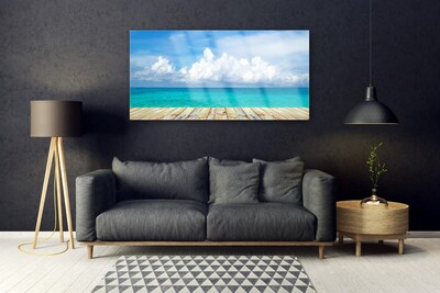 Plexiglas® Wall Art Sea landscape blue