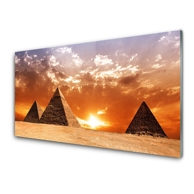 Plexiglas® Wall Art Pyramids landscape yellow