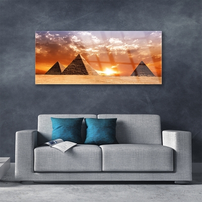 Plexiglas® Wall Art Pyramids landscape yellow