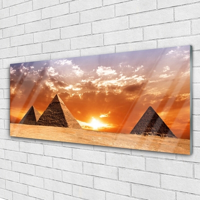 Plexiglas® Wall Art Pyramids landscape yellow