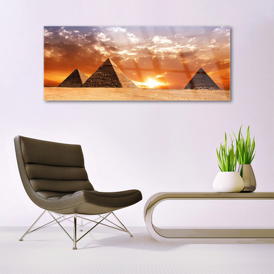 Plexiglas® Wall Art Pyramids landscape yellow