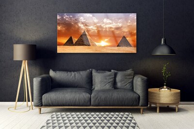 Plexiglas® Wall Art Pyramids landscape yellow