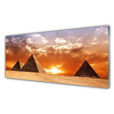 Plexiglas® Wall Art Pyramids landscape yellow