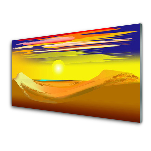 Plexiglas® Wall Art Desert art yellow purple