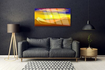 Plexiglas® Wall Art Desert art yellow purple