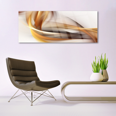 Plexiglas® Wall Art Abstract art yellow brown grey white