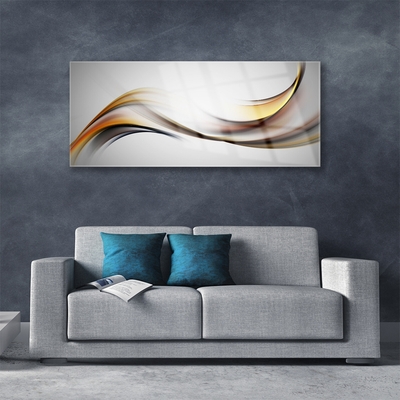 Plexiglas® Wall Art Abstract art yellow grey