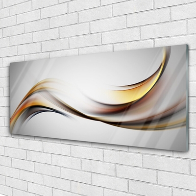 Plexiglas® Wall Art Abstract art yellow grey