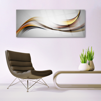 Plexiglas® Wall Art Abstract art yellow grey