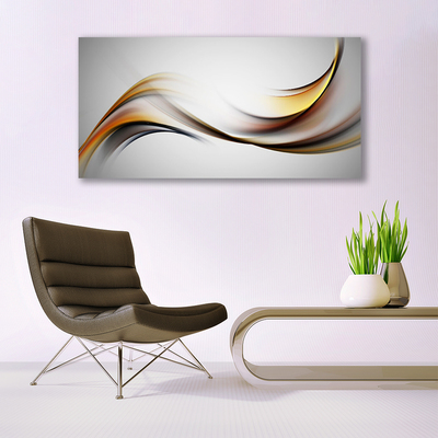 Plexiglas® Wall Art Abstract art yellow grey