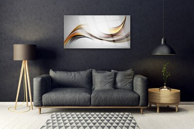 Plexiglas® Wall Art Abstract art yellow grey