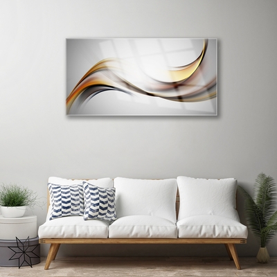 Plexiglas® Wall Art Abstract art yellow grey