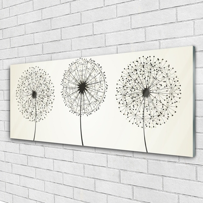 Plexiglas® Wall Art Flowers floral grey