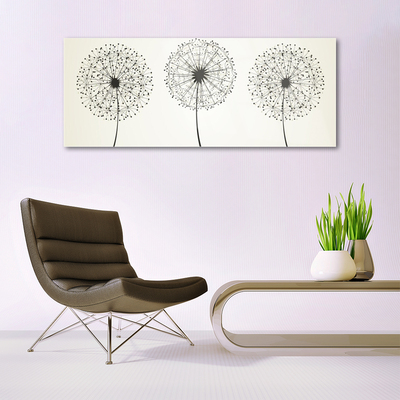 Plexiglas® Wall Art Flowers floral grey