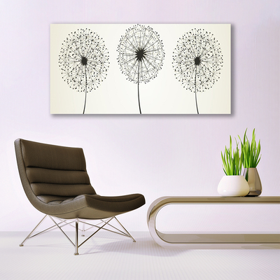 Plexiglas® Wall Art Flowers floral grey