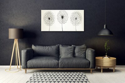 Plexiglas® Wall Art Flowers floral grey