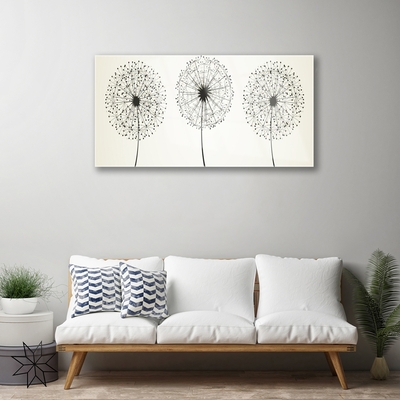 Plexiglas® Wall Art Flowers floral grey