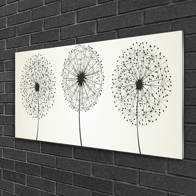 Plexiglas® Wall Art Flowers floral grey