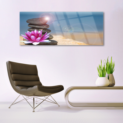 Plexiglas® Wall Art Stones flower art red white black