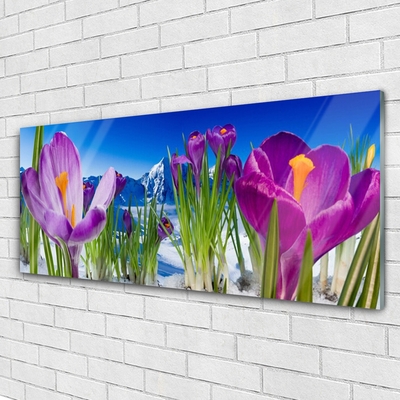 Plexiglas® Wall Art Flowers floral pink green