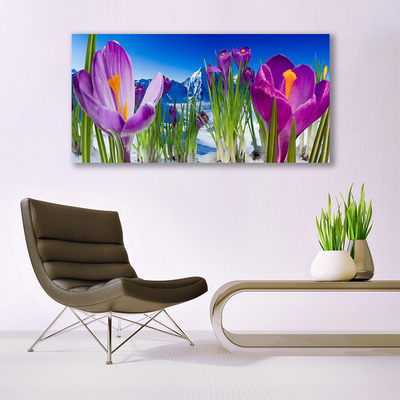 Plexiglas® Wall Art Flowers floral pink green