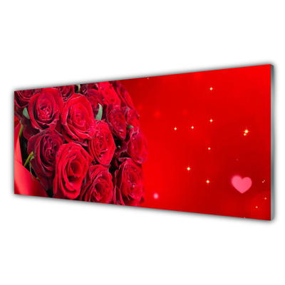 Plexiglas® Wall Art Roses floral red