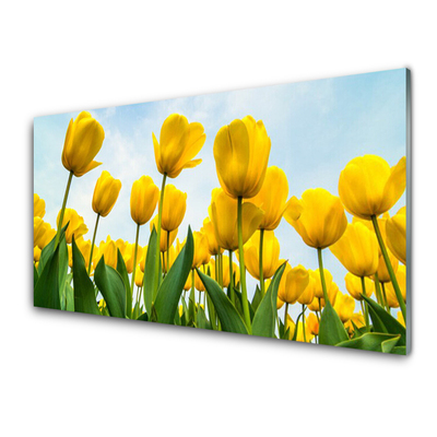 Plexiglas® Wall Art Tulips floral yellow green