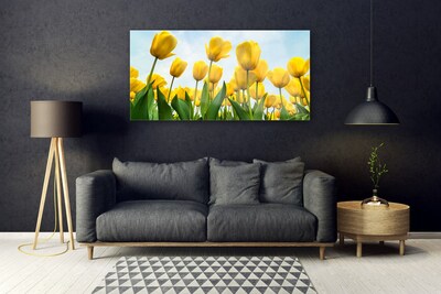 Plexiglas® Wall Art Tulips floral yellow green