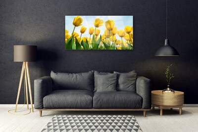 Plexiglas® Wall Art Tulips floral yellow green