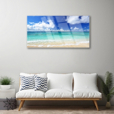 Plexiglas® Wall Art Sea landscape blue