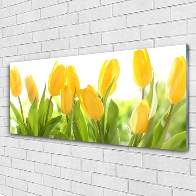 Plexiglas® Wall Art Tulips floral yellow green