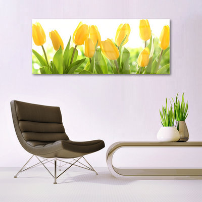 Plexiglas® Wall Art Tulips floral yellow green