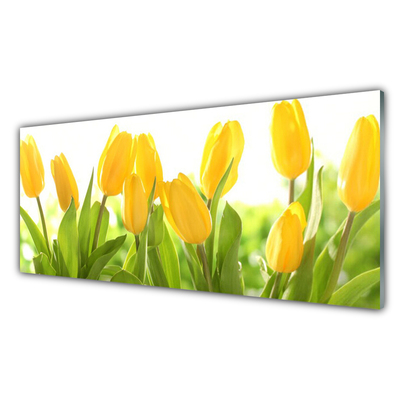 Plexiglas® Wall Art Tulips floral yellow green