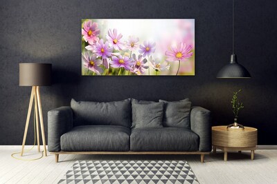 Plexiglas® Wall Art Flowers floral pink green