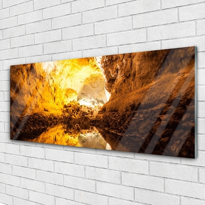 Plexiglas® Wall Art Abstract art yellow brown