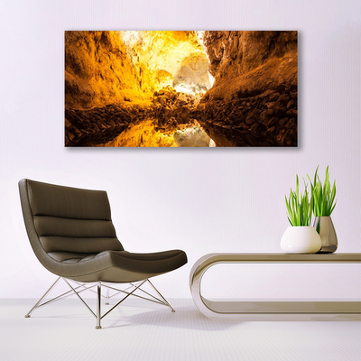 Plexiglas® Wall Art Abstract art yellow brown