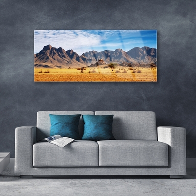 Plexiglas® Wall Art Desert landscape yellow brown