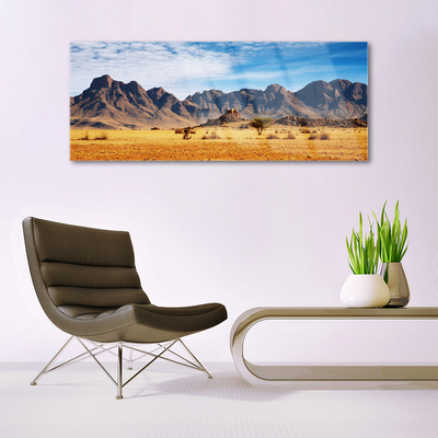 Plexiglas® Wall Art Desert landscape yellow brown