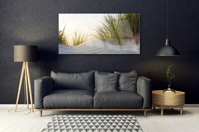 Plexiglas® Wall Art Sand grass landscape grey green