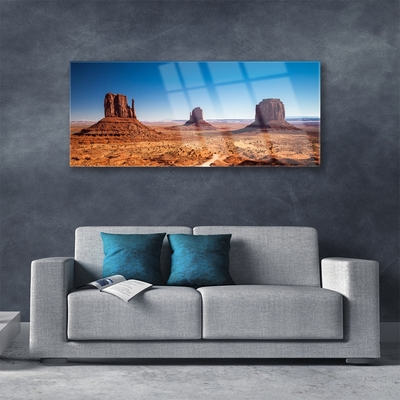 Plexiglas® Wall Art Desert landscape yellow brown