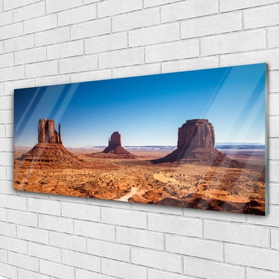 Plexiglas® Wall Art Desert landscape yellow brown