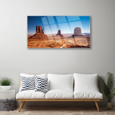 Plexiglas® Wall Art Desert landscape yellow brown