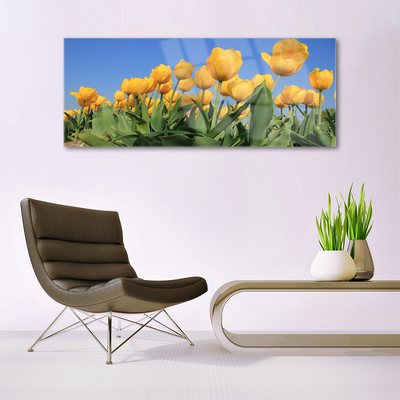 Plexiglas® Wall Art Tulips floral yellow